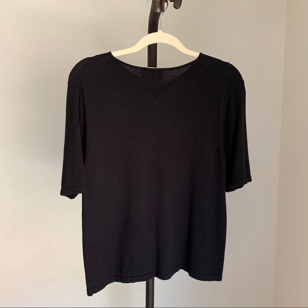 Pendleton Top Vintage Black Knit Sweater Blouse